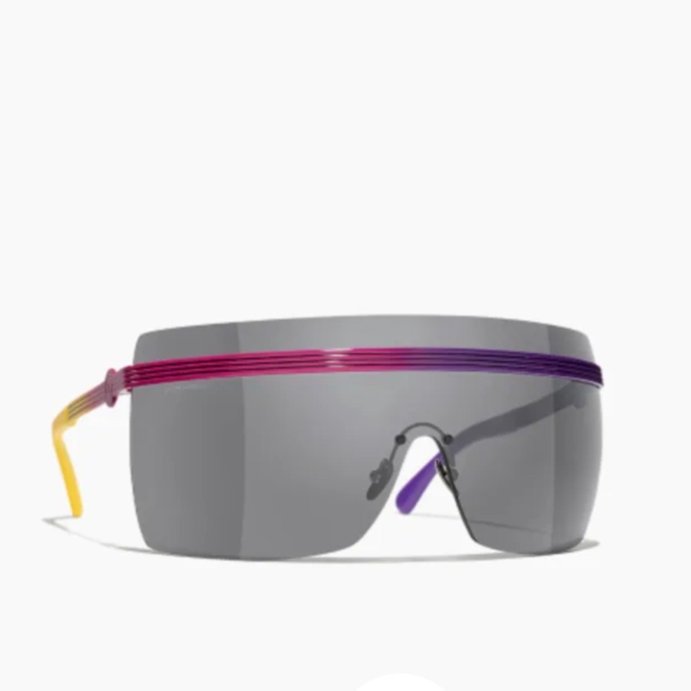 CHANEL Shield Sunglasses - Pink and Purple